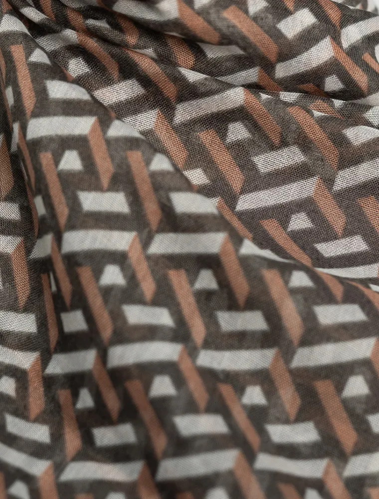 Brown Geo Print Hijab